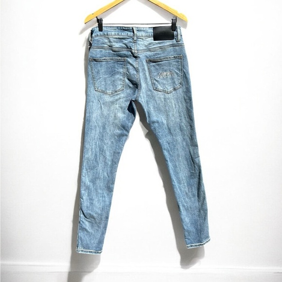 🌻6THNBRHD Studded Light Wash Skinny Jeans Size 30 {new condition] - Picture 8 of 12